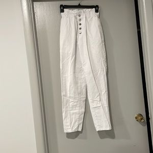 High waisted straight leg pants